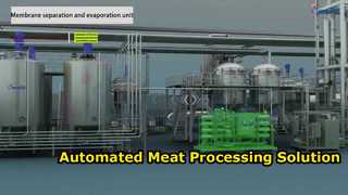 Assista: Máquina de processamento de carne para produção de sopa com certificação CE, vitrine de processamento profundo de carne totalmente automática
