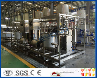1000L / H Soya Milk / Yogurt Processing Plant , Skid Mounted Flavored Milk / Juice Production Line