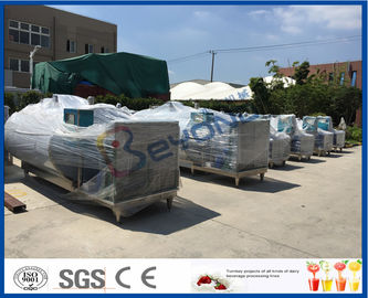 1000L / H Soya Milk / Yogurt Processing Plant , Skid Mounted Flavored Milk / Juice Production Line
